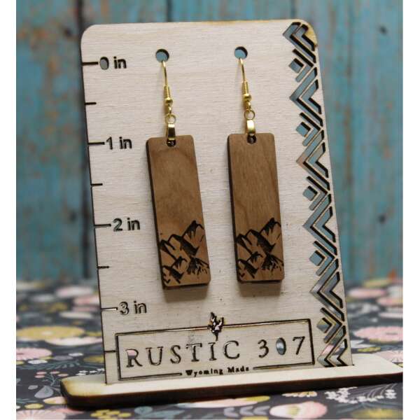 Rectangle Mountain View Earrings