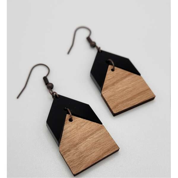 black & tan earrings