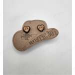 Custom Heart Initial Wood Earrings