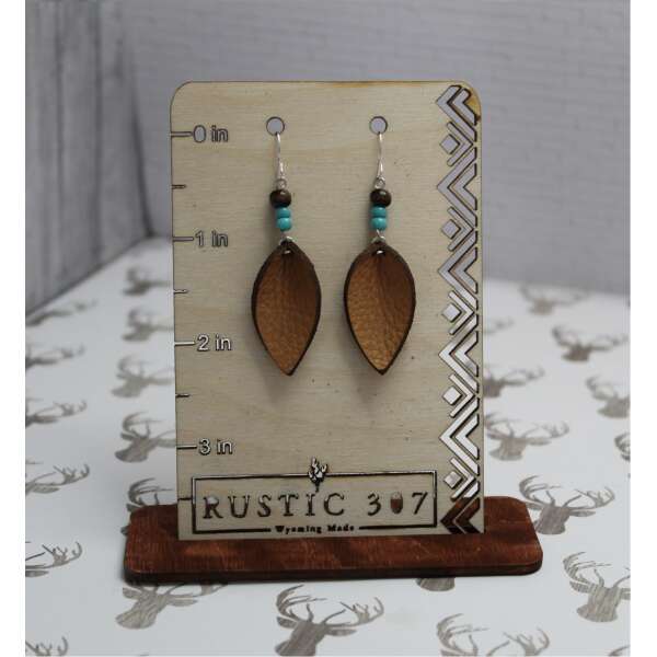 Petal Drop Leather Earrings