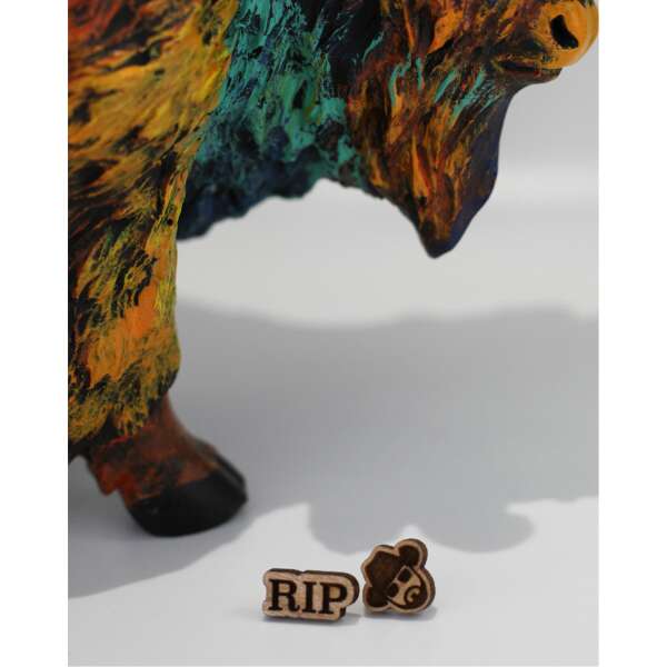 Yellowstone Wood Rip Stud Earrings