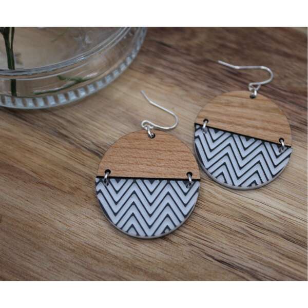 Geometric Split Circle Earring