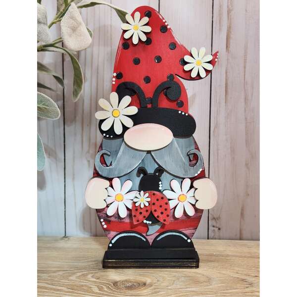 Lady Bug Gnome DIY Paint Kit