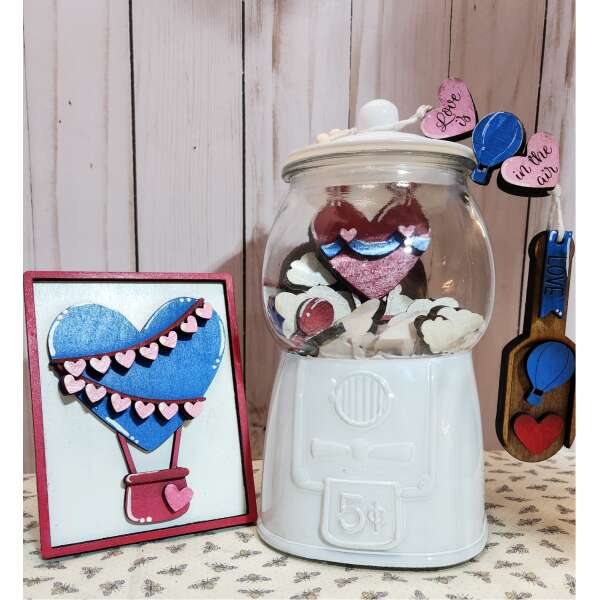 valentine chocolate gumball machine decor item