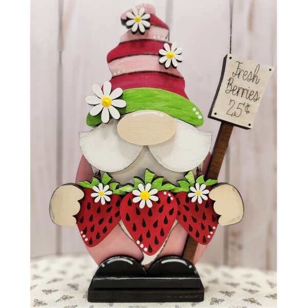 Strawberry Standing Gnome