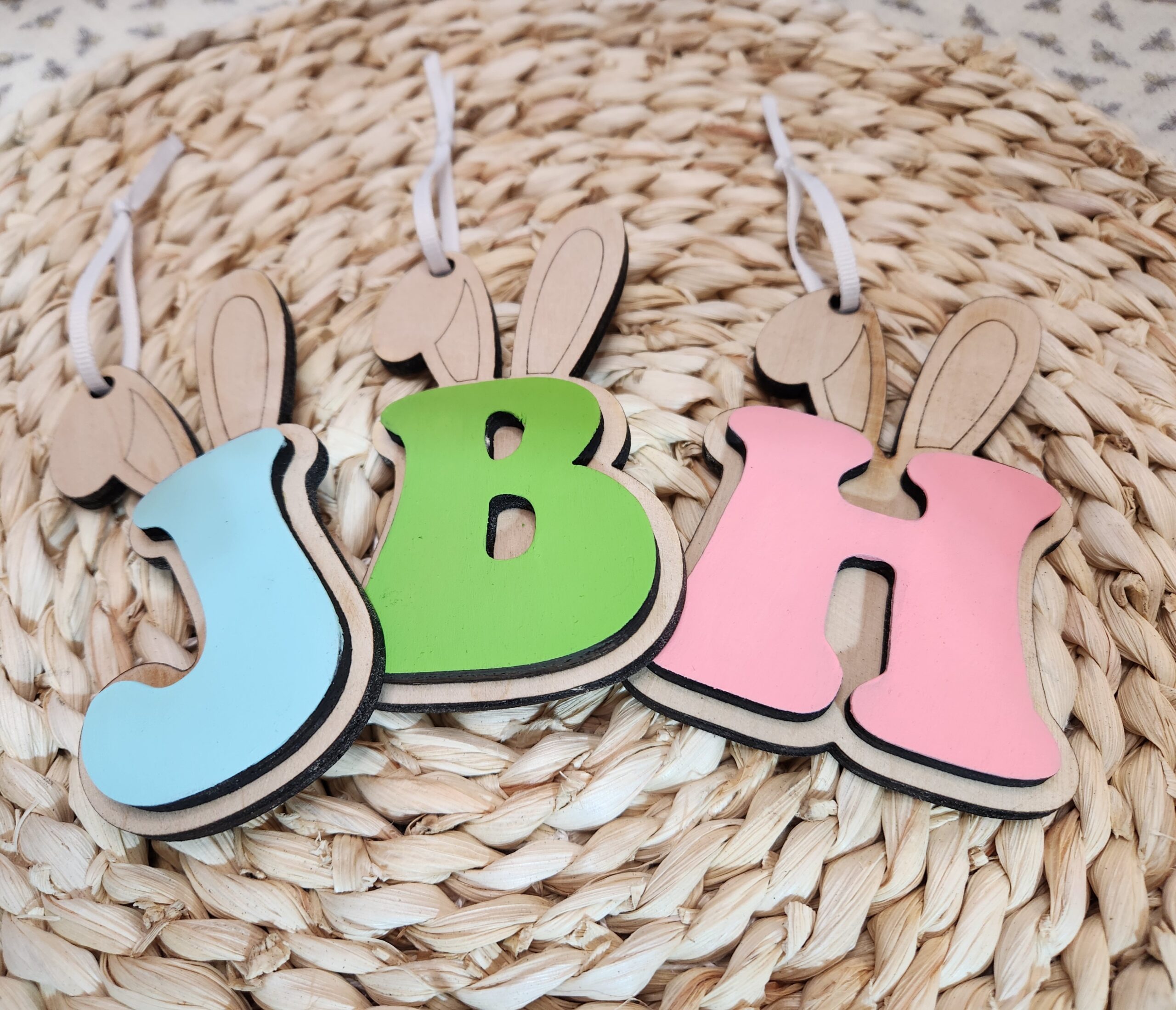 Alphabet Letter Wooden Tags - Rustic307