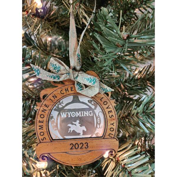 Wyoming Ornament - someone in wyoming loves you