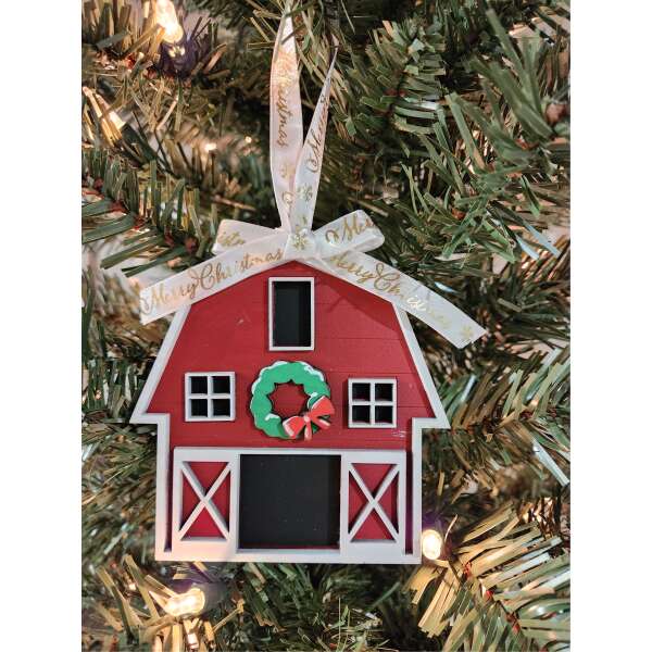 Christmas Red Barn Ornament