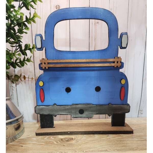 Blue farmhouse 12 inch interchangeable truck stand