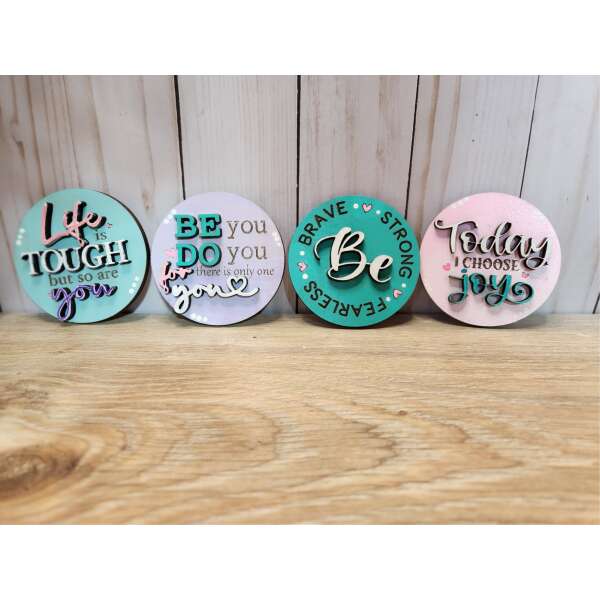 four pack of Daily Inspiration 3" Puck Interchangeable