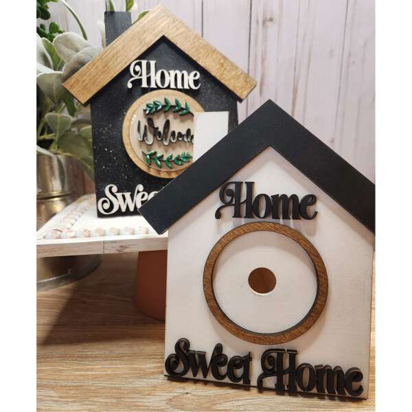 Home Sweet Home House Leaning Interchangeable Sign - Image 2