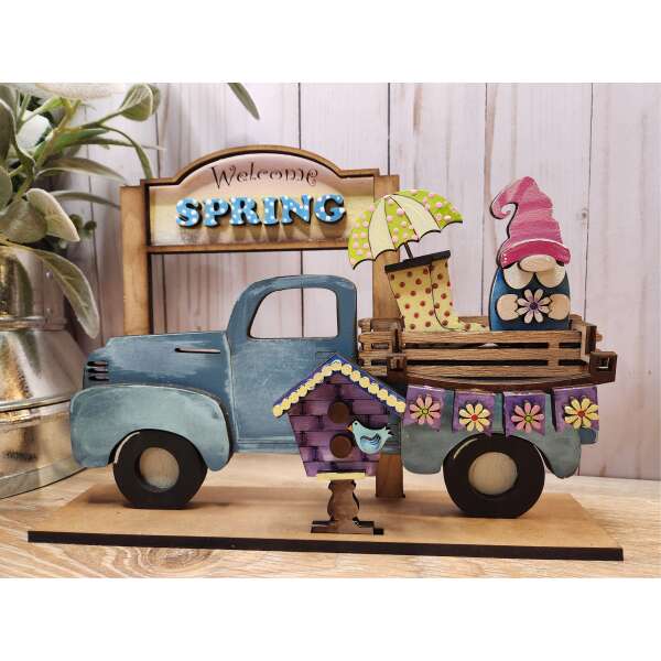 Spring Rainy Days interchangeable Truck Insert