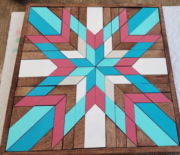 painted diy kit star barn quilt