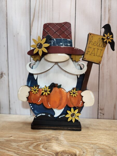 Fall Scarecrow Standing Gnome