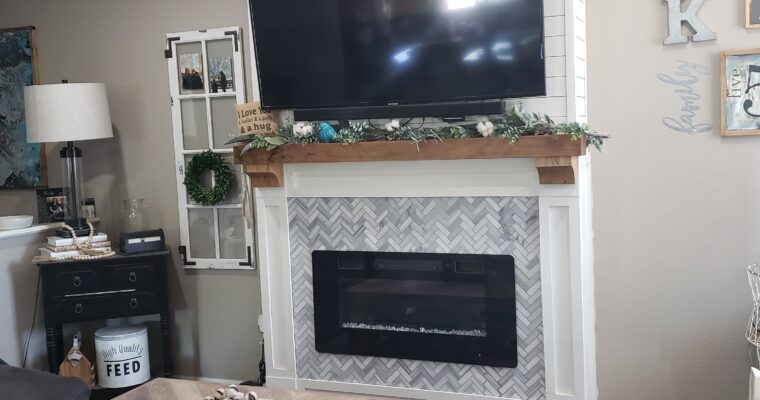 DIY Electric Farmhouse Fireplace Build