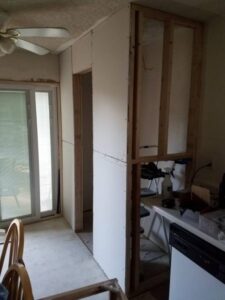 Hanging Drywall on the Dream Pantry