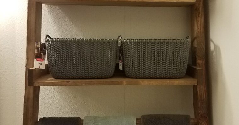 Bathroom Towel Rack with Shelves