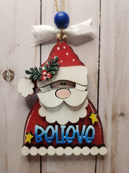 Believe Santa ornament