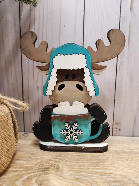 Winter Moose with Mug