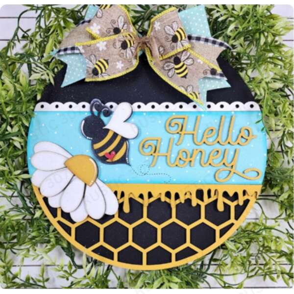 Hello Honey Bee Door Hanger