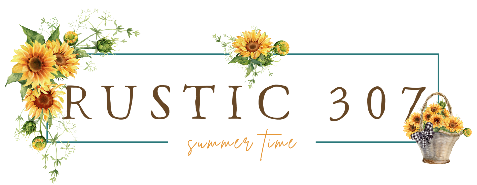 Summer time sunflowers logo