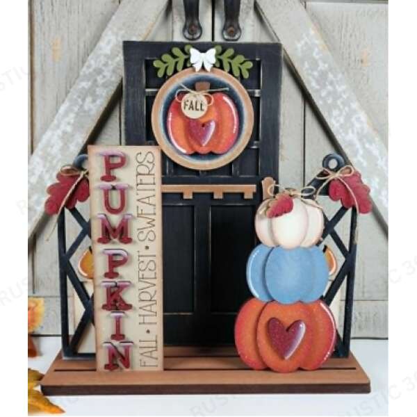 Fall Pumpkins door decor insert