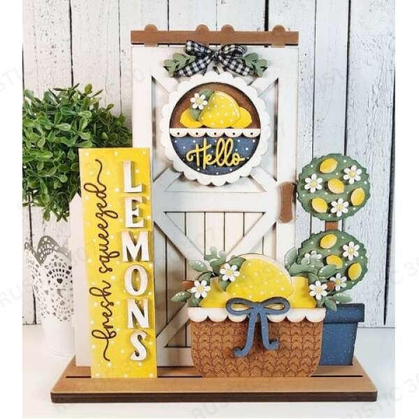 Fresh Lemons Door Decor Insert